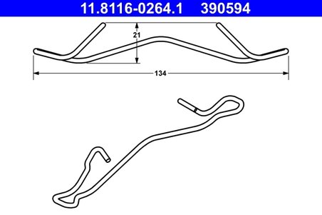 ARC, ETRIER FRANA ATE 11.8116-0264.1 - Compatibil cu ABARTH, CHRYSLER, DACIA, DAIHATSU, FIAT, FORD, LANCIA, MAZDA, OPEL, RENAULT
