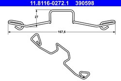 Arc, etrier frana ATE 11.8116-0272.1