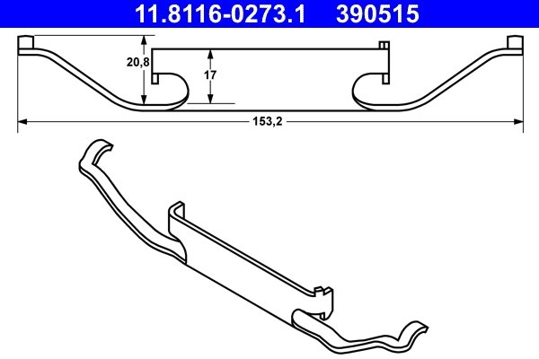 ARC, ETRIER FRANA ATE 11.8116-0273.1 - Compatibil cu BMW, MG