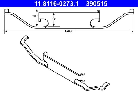ARC, ETRIER FRANA ATE 11.8116-0273.1 - Compatibil cu BMW, MG