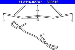 Arc, etrier frana ATE 11.8116-0274.1