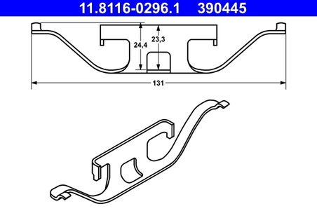 ARC, ETRIER FRANA ATE 11.8116-0296.1 - Compatibil cu BMW, LAND ROVER