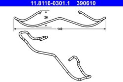 Arc, etrier frana ATE 11.8116-0301.1