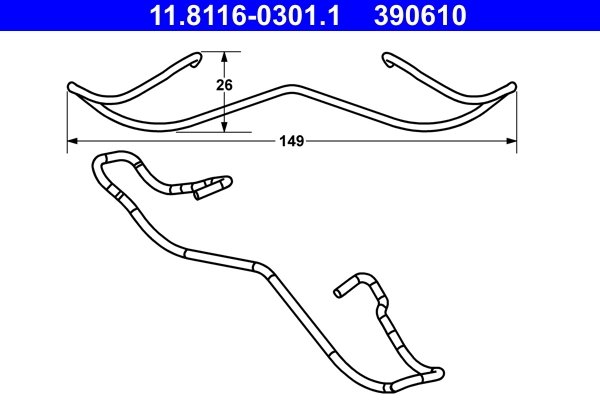 ARC, ETRIER FRANA ATE 11.8116-0301.1 - Compatibil cu FORD, RENAULT