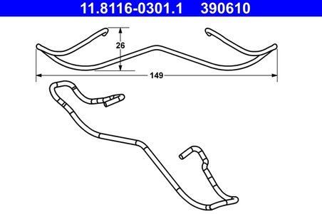 ARC, ETRIER FRANA ATE 11.8116-0301.1 - Compatibil cu FORD, RENAULT