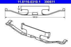 Arc, etrier frana ATE 11.8116-0310.1