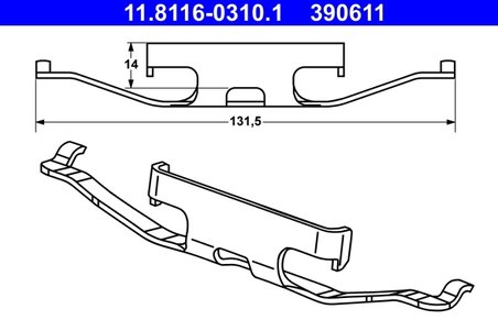 Arc, etrier frana ATE 11.8116-0310.1