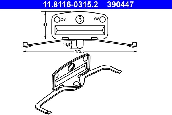 Arc, etrier frana ATE 11.8116-0315.2