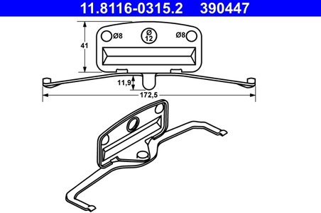 Arc, etrier frana ATE 11.8116-0315.2