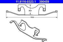 Arc, etrier frana ATE 11.8116-0323.1