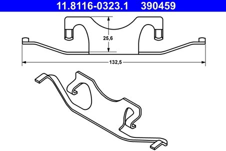 ARC, ETRIER FRANA ATE 11.8116-0323.1 - Compatibil cu MERCEDES-BENZ