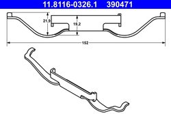 Arc, etrier frana ATE 11.8116-0326.1