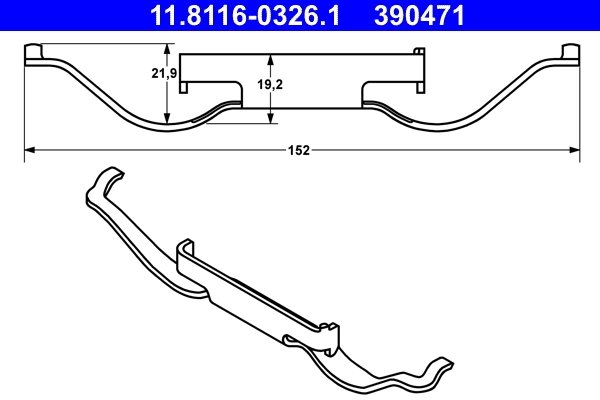 ARC, ETRIER FRANA ATE 11.8116-0326.1 - Compatibil cu CITROEN, FORD, PEUGEOT, SEAT, VW