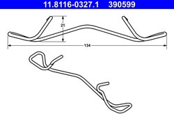 Arc, etrier frana ATE 11.8116-0327.1