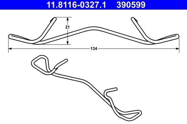 ARC, ETRIER FRANA ATE 11.8116-0327.1 - Compatibil cu VOLVO