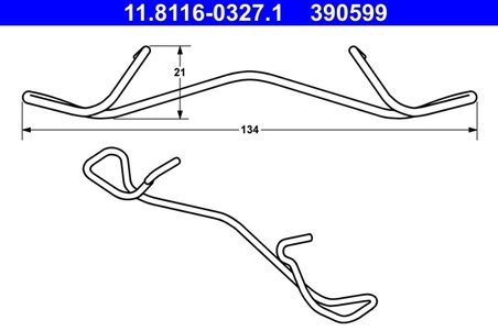 ARC, ETRIER FRANA ATE 11.8116-0327.1 - Compatibil cu VOLVO