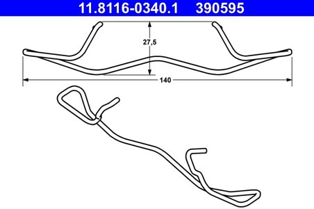 ARC, ETRIER FRANA ATE 11.8116-0340.1 - Compatibil cu ALFA ROMEO, AUDI, CITROEN, DAIHATSU, FORD, JAGUAR, JEEP, MAZDA, MERCEDES-BE