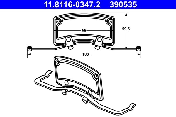 ARC, ETRIER FRANA ATE 11.8116-0347.2 - Compatibil cu AUDI, VW