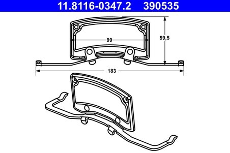 ARC, ETRIER FRANA ATE 11.8116-0347.2 - Compatibil cu AUDI, VW