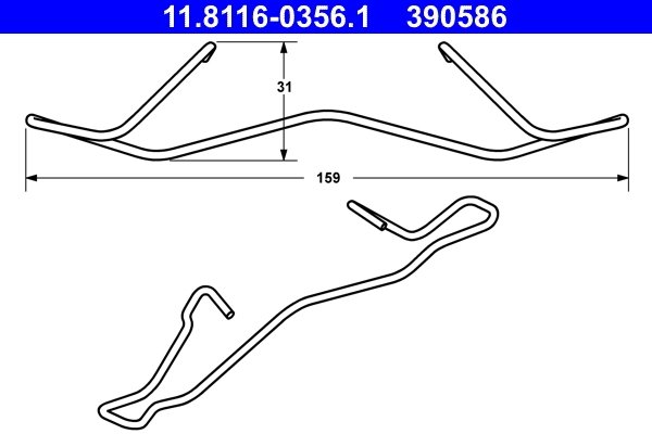 ARC, ETRIER FRANA ATE 11.8116-0356.1 - Compatibil cu CITROEN, DACIA, DS, FIAT, FORD, HONDA, MAZDA, OPEL, PEUGEOT, RENAULT, SAAB,
