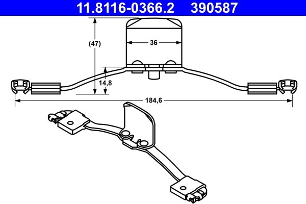 ARC, ETRIER FRANA ATE 11.8116-0366.2 - Compatibil cu VOLVO
