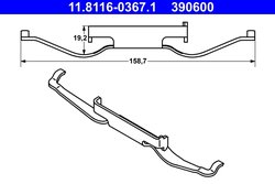 Arc, etrier frana ATE 11.8116-0367.1