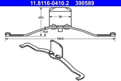Arc, etrier frana ATE 11.8116-0410.2
