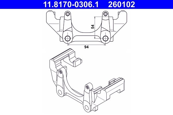 Suport etrier ATE 11.8170-0306.1