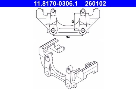 Suport etrier ATE 11.8170-0306.1