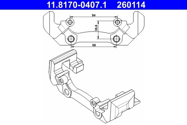Suport etrier ATE 11.8170-0407.1