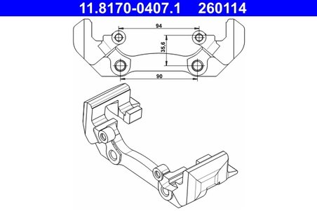 Suport etrier ATE 11.8170-0407.1