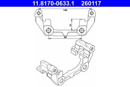 Suport etrier ATE 11.8170-0633.1