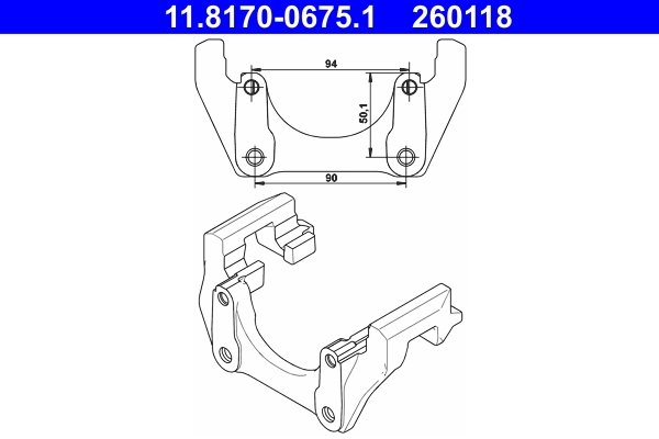 SUPORT ETRIER ATE 11.8170-0675.1 - Compatibil cu VOLVO