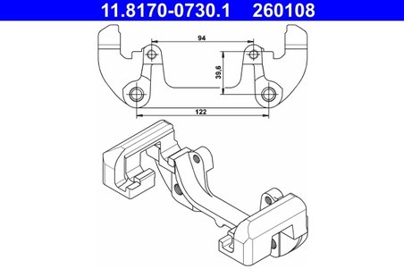 SUPORT ETRIER ATE 11.8170-0730.1 - Compatibil cu BMW
