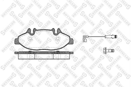 SET PLACUTE FRANA STELLOX 1120 002-SX - Compatibil cu MERCEDES-BENZ