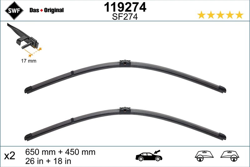 Lamela stergator SWF 119274