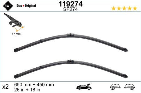 Lamela stergator SWF 119274