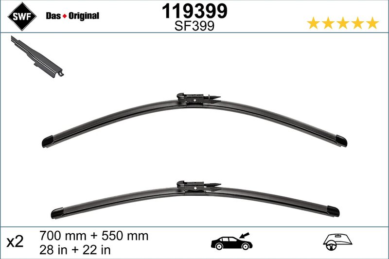 LAMELA STERGATOR SWF 119399 - Compatibil cu CITROEN, OPEL