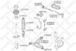 SET REPARATIE RULMENT FLANSA AMORTIZOR STELLOX 12-37066-SX - Compatibil cu ABARTH, CITROEN, FIAT, FORD, LANCIA, PEUGEOT, TOYOTA
