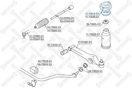 RULMENT SARCINA SUPORT ARC STELLOX 12-73019-SX - Compatibil cu DAEWOO