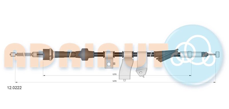 CABLU FRANA DE MANA ADRIAUTO 12.0222 - Compatibil cu HONDA