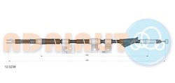 CABLU FRANA DE MANA ADRIAUTO 12.0238 - Compatibil cu HONDA, ROVER
