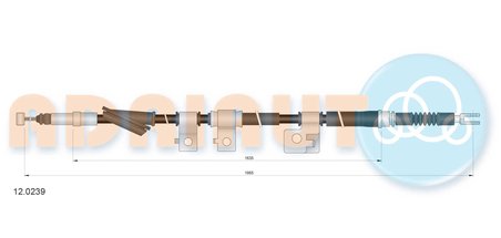 CABLU FRANA DE MANA ADRIAUTO 12.0239 - Compatibil cu HONDA, ROVER