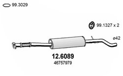 TOBA ESAPAMENT INTERMEDIARA ASSO 12.6089 - Compatibil cu FIAT