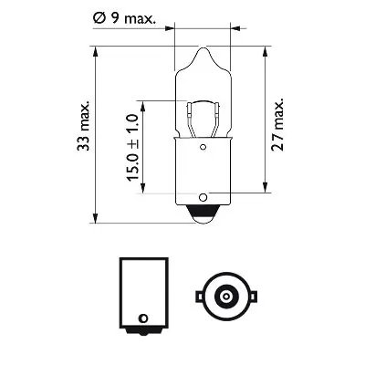 BEC INCANDESCENT PHILIPS 12023CP - Compatibil cu AUDI, FORD, MERCEDES-BENZ
