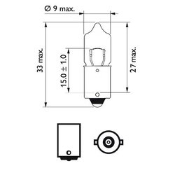 Bec incandescent PHILIPS 12025CP