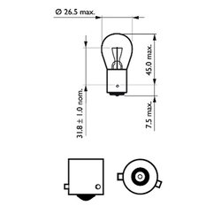 Bec, lampa frana / lampa spate PHILIPS 12088CP