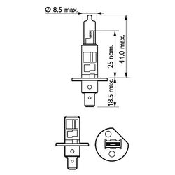 Bec, far faza lunga PHILIPS 12258VPB1