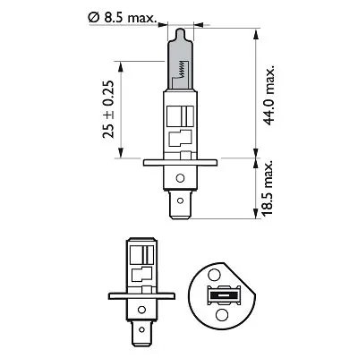 Bec, far faza lunga PHILIPS 12258WVUSM