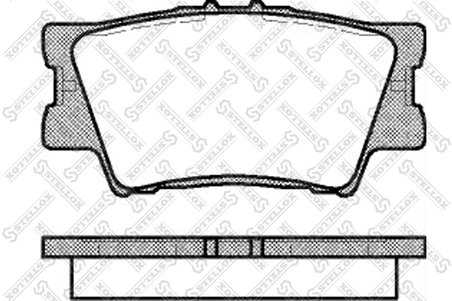 Set placute frana Stellox 1242 000B-SX